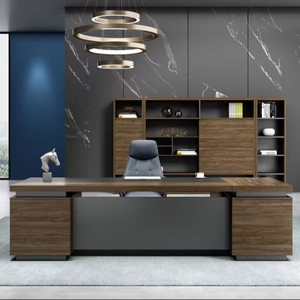 Cổ điển hiện đại điều hành tối giản kích thước <span class=keywords><strong>l</strong></span>ớn <span class=keywords><strong>l</strong></span>-hình dạng CEO bàn bền và sang trọng phòng ông chủ Văn phòng bảng nhà máy trực tiếp - Product Image 3