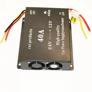 Convertisseur 24vdc à 12vdc 480W convertisseur abaisseur 40A avec feuille noire