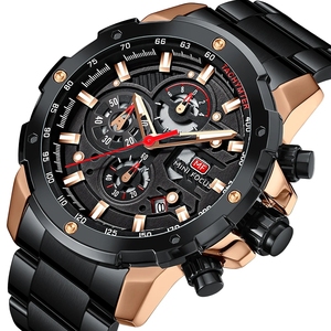MINI FOCUS MF0401Gนาฬิกาผู้ชายแฟชั่นChronographกีฬานาฬิกาแบรนด์หรูสายเหล็กควอตซ์นาฬิกาReloj Hombre - Product Image 1