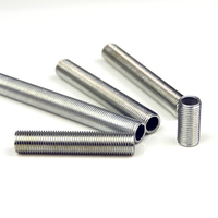 Best Factory 304 Stainless Steel Zinc Finish Metric Black Female Internally Hollow Threaded Rod for Furniture