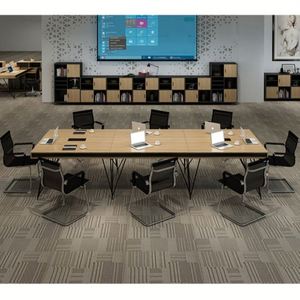 Mesa de Reuniones de Oficina de Madera Contemporánea a Precio Económico, Silla Ejecutiva Moderna, Mesa de Conferencias Pequeña, Ecológica, Ajustable, para Escuela - Product Image 1