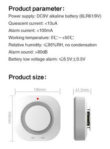 Wi-Fi Brandmelder En14604 Foto-Elektrische Rookmelder Alarm Fcc Ul217 Certificaat Tuya Wifi Smart Rauchmelder - Product Image 5