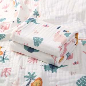 100% Cotton Wrapping Blanket for Kids Ultra Soft Breathable Double Sided Breastfeeding <b>Newborn</b> Baby Blanket - Product Image 3