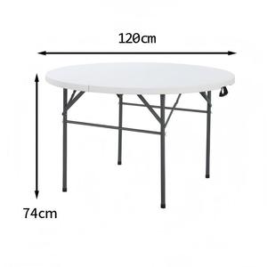 <span class=keywords><strong>Table</strong></span> de banquet ronde pliable en plastique HDPE bon marché avec pieds en métal, imperméable et anti-huile, 6 places, meubles de maison - Product Image 5