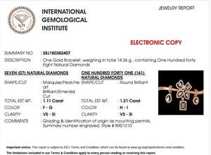 Hermosa Pulsera de Diamantes Dorada para Mujer, Brillante, Ligera, Cómoda, Diseño Clásico, Joyería de Moda, Regalo - Product Image 6