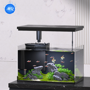 Inteligente tanque de peixes sala pequena casa desktop ecológico paisagismo preguiçoso aquário mini - Product Image 2