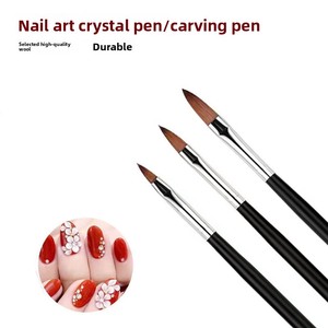 3D Crystal Carving Nail Art Brush Set Plastic Handle Flower Painting Phototherapy <b>Pen</b> Manicure Tool - Product Image 6