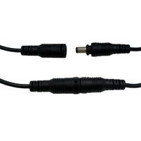 Kabel Listrik DC Konektor M13 2 Pin Molded Dengan Kabel Ulir Solder Steker Jantan Betina Konektor Kabel Tahan Air