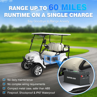 Kustomisasi Remote Control Monitor BT, Baterai Lithium Golf Cart OEM Daya Kuat 72V 105AH, Baterai Lithium untuk Golf Cart