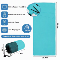 Sac de couchage portable en nylon pour camping, sac intérieur de sac à dos, drap de lit de voyage, housse de lit pour hôtel
