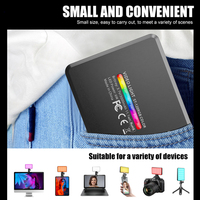 Panneau lumineux LED RVB amélioré 3000 mAh, éclairage vidéo pour appareil photo, téléphone, TikTok, éclairage de remplissage portable pour la photographie