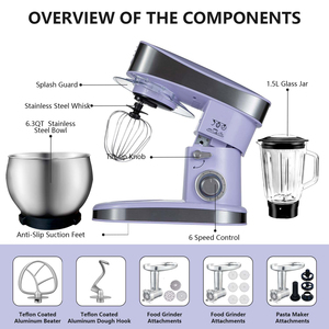 Robot pâtissier électrique professionnel pour cuisine domestique, personnalisable en usine, avec bol en SUS304 de 6.5L, 7L, 8L, 10L - Product Image 4