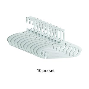Lot de 10 cintres pliables antidérapants pour bébés et enfants avec 10 pinces à doigts - Product Image 4