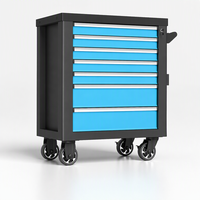 Chariot de rangement d'outils pour garage avec panneau latéral ouvert, 7 tiroirs, capacité de charge de 300 kg, OEM/OBM, faible risque de perte de ventes pour les vendeurs e-commerce