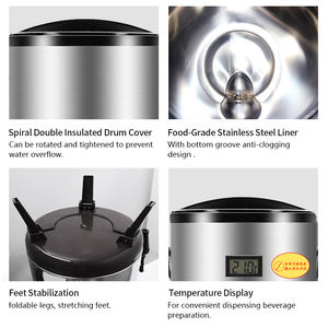 バブルティー容器 ウォーターウォーマー 冷温対応 バブルミルクティー ドリンクバレル 8L 10L ステンレス製 保温バレル - Product Image 3