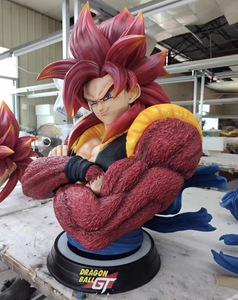 <span class=keywords><strong>Dragon</strong></span> <span class=keywords><strong>Ball</strong></span> Z Buste en résine Gogeta SSJ4 grandeur nature 1:1, sculpture d'anime, statue de collection, décoration - Product Image 1
