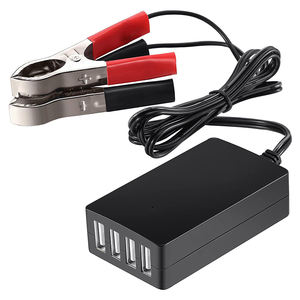 Convertisseur cc avec pince de batterie 12V 24V à 5V 8A adaptateur secteur USB chargeur de régulateur abaisseur 4 Ports identifier automatiquement la charge - Product Image 1