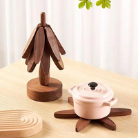Sous-verre en bois d'acacia, noyer et bambou personnalisé pour tasses à thé, café, bière – Design mignon