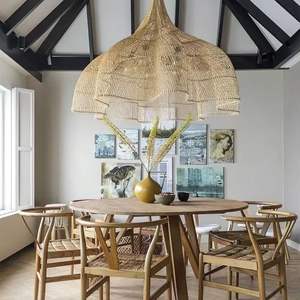 <span class=keywords><strong>Lampadario</strong></span> Giapponese Artigianale <span class=keywords><strong>in</strong></span> <span class=keywords><strong>Rattan</strong></span> Stile Wabi-Sabi con Design Minimalista per Bar, Hotel, Ristorante, Soggiorno e Sale da Tè - Product Image 4