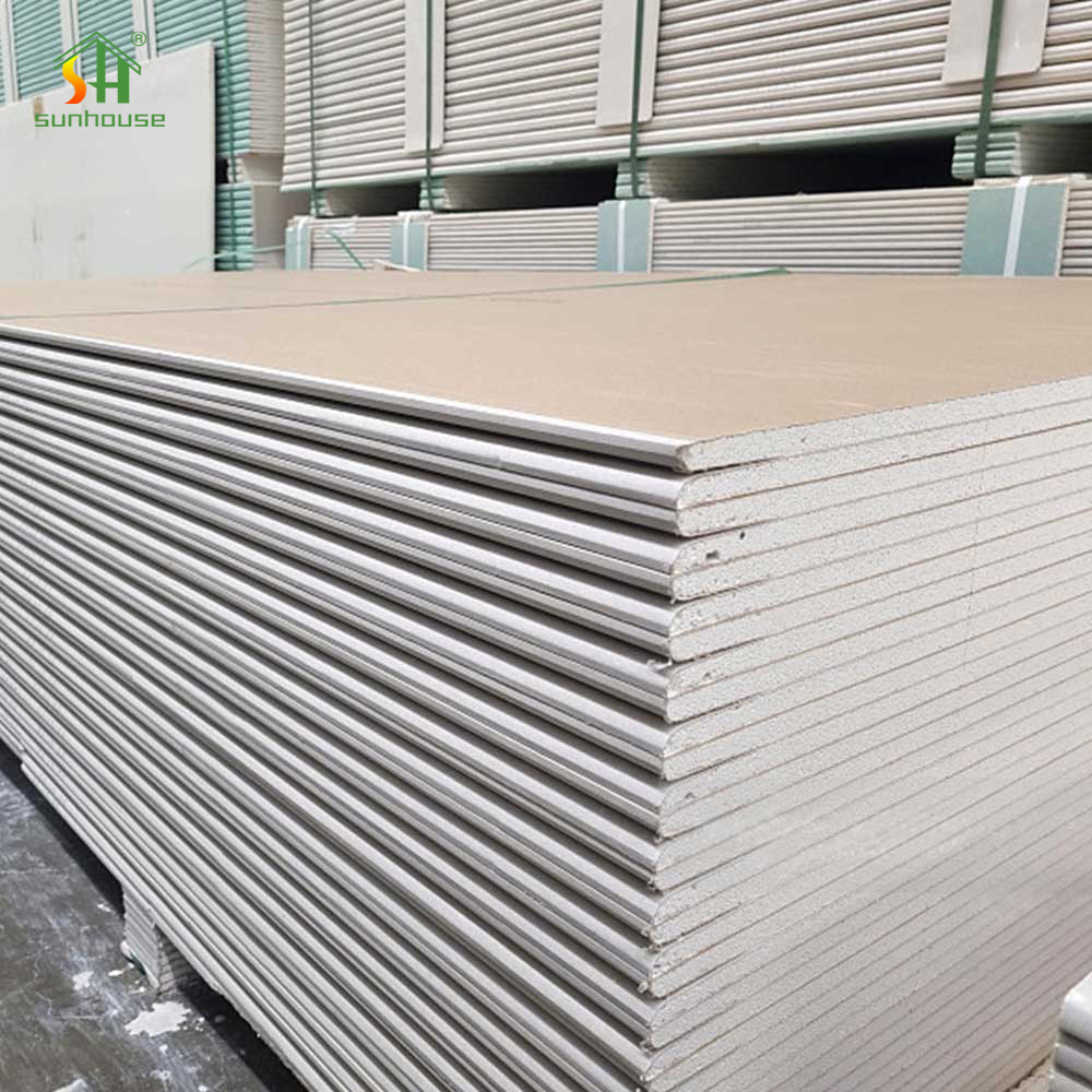 Moisture Resistant 9mm Gypsum Board Regular Drywall Partition Non-combustible Gypsum Core Plaster Board