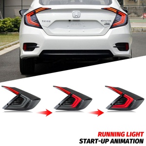 Đèn hậu LED ô tô, phụ tùng xe hơi cho Honda Civic 2016-2021 Sedan FK thế hệ thứ 10, tích hợp xi nhan động, đèn chạy ban ngày (DRL), đèn phanh - Product Image 4