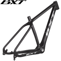 Cadre de vélo à pneus larges en carbone BXT New Snow, crochet arrière, espace arrière 190 mm, axe traversant, espace arrière 197 mm, pneus 26*4.8, cadre et fourche de vélo en carbone pour la neige