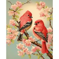 Peinture Diamant 5D Chenistory Oiseau pour Adultes, Kit de Peinture Diamant Complet Rond DIY, Cadeau Animalier, Kits d'Art