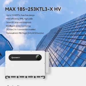 อินเวอร์เตอร์กริดไท 3 เฟส Growatt 250 กิโลวัตต์ สำหรับระบบโซลาร์เซลล์เชิงพาณิชย์ - Product Image 2