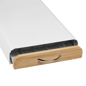 Portacapsule Nespresso in Metallo per Cucina, Cassetto Portacapsule da 50 Pezzi con Divisorio in Legno - Product Image 4