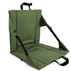 Coussin de siège pliable d'extérieur OEM 40x42cm avec dossier, résistant à l'humidité, portable, pour camping et pêche, en polyester épaissi - Product Image 4