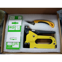 Kit agrafeuse 3-en-1 avec agrafes et extracteur, pistolet à clous manuel robuste, vente en gros usine