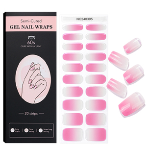 Precio de fábrica al por mayor azul Rosa degradado arte de uñas UV esmalte semi <span class=keywords><strong>curado</strong></span> pegatina de gel de uñas - Product Image 3
