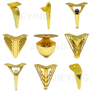 Jieying Nouveau Moyen-Orient Meubles Pieds Accessoires <span class=keywords><strong>Faucille</strong></span> Forme Ondulation De L'eau Tv Cabinet Matériel Or Canapé Jambes - Product Image 1