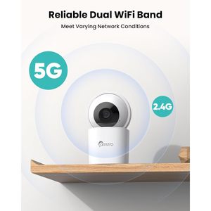 กล้องวงจรปิด Camstro 6 ตัว รุ่น 3K สำหรับภายในอาคาร มุมมอง 360 องศา ใช้สำหรับดูแลเด็กและสัตว์เลี้ยง พร้อมระบบติดตามอัตโนมัติ ตรวจจับด้วย AI เชื่อมต่อ WiFi - Product Image 3