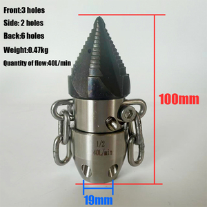 Hochdruck 360 °   Rotierende Kanalreinigungsdüse mit Ketten zur Entstopfung von Abflusssystemen - Product Image 6