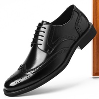 Nouvelles Chaussures Habillées Italiennes à Lacets, Respirantes, Imperméables, Antidérapantes, Résistantes à l'Usure, Patchwork, Rehaussantes, pour l'Automne