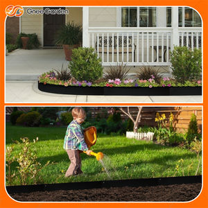 Nouveau rectangle en acier galvanisé noir bordure de lit de fleur résistance à la corrosion bordure de jardin facile à installer - Product Image 3