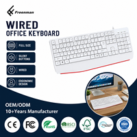 OEM ODM Bedraad Ergonomisch Toetsenbord 100% 104 Toetsen Kantoor Gebruik Desktop Toetsenbord PC Gamer Laptop Computer