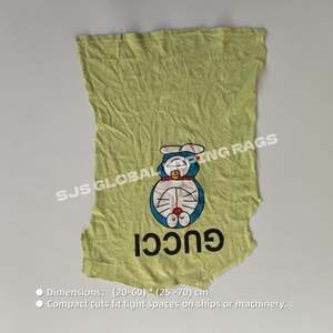 Chiffons de nettoyage industriels en tissu recyclé 100% coton, colorés et mélangés, pour machines de nettoyage - Product Image 3