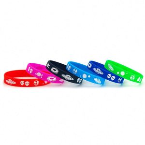 Custom Aliens Style Silicone Wristba Factory-Wide Fun for Themed Parties and Promotions <b>Cute</b> Rubber <b>Bracelets</b> - Product Image 2
