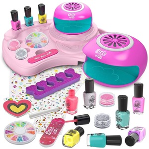 EPT gadis seni kuku Salon <span class=keywords><strong>Set</strong></span> dengan mesin pengering kuku cat kuku Makeup manikur Kit mainan untuk anak-anak - Product Image 1