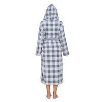 Robe de chambre en polaire rayée pour femme, livraison gratuite, idéale pour l'hôtel, grande taille