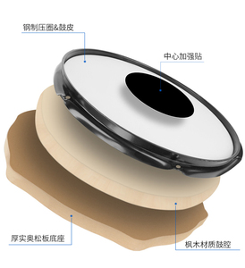 Factory Direct HEBIKUO High Elastic Drumhead/ Drums Acoustique Professional Maple Drum Chamber <strong>Practice</strong> Drum <strong>Pad</strong> - Product Image 2