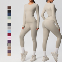 Offre Spéciale – Ensembles de Yoga Ultra Doux à Manches Longues pour Femmes – Extensibles dans les Quatre Sens – Tenues de Sport de Haute Qualité – Hauts et Ensembles de Yoga Sportifs