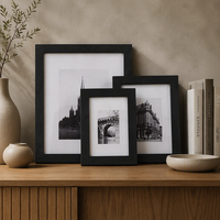 Cadre photo de bureau moderne, créatif, léger, carré, en bois, imprimé UV, pour la décoration intérieure, 5x7/8x10 avec passe-partout