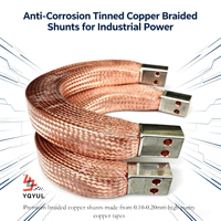 Cable de Tierra Trenzado de Cobre Flexible OEM de 1500A-2500A, Conector de Cable de Tierra Trenzado de Cobre