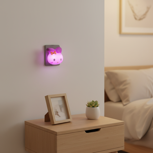 W082 Lampe de nuit LED personnalisée en forme de lapin, jouet lumineux, abat-jour de dessin animé, <span class=keywords><strong>veilleuse</strong></span> enfichable pour chambre d'enfant et chevet - Product Image 1