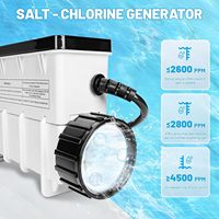 Cellule de sel de remplacement IC60 compatible avec Pentair IntelliChlor EC-521105 (521105) pour piscines enterrées à eau salée de 60 000 gallons