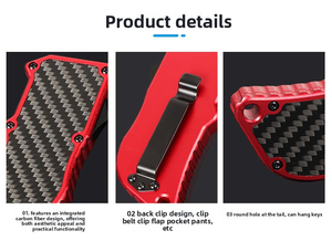 Abrecartas para el hogar, cuchillo de bolsillo con mango de aleación de aluminio aeronáutico (para manualidades/papel/regalos), cuchillo multiusos para exteriores e industrial - Product Image 5