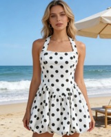 Top 10 des fabricants de vêtements, design personnalisé, logo, vêtements pour femmes, robe à pois